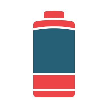 Kişisel ve ticari kullanım için pil vektörü sembolü iki renk simgesi