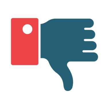 Kişisel ve ticari kullanım için Vektör Kabartma İki Renk Simgesi Hoşnutsuzluğu