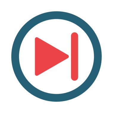 Kişisel ve ticari kullanım için Vektör Kabartma İki Renk Simgesini atla