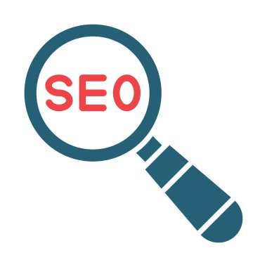 Kişisel ve ticari kullanım için SEO Vektör Sembolü İki Renk Simgesi