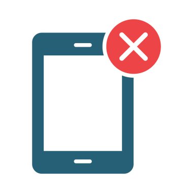 Kişisel ve ticari kullanım için Telefon Vektörü Kabartma İki Renk Simgesi Yok