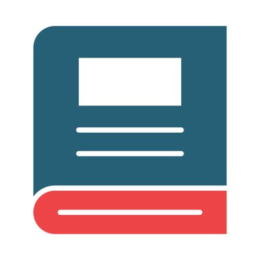 Kişisel ve ticari kullanım için Kitap Vektörü Sembolü İki Renk Simgesi