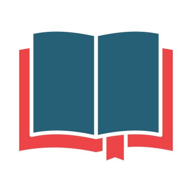 Kişisel ve ticari kullanım için Kitap Vektörü Sembolü İki Renk Simgesi Aç