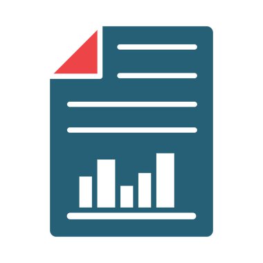 Report Vector Glyph Two Color Icon For Personal And Commercial Use