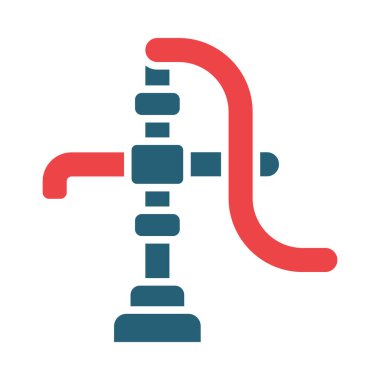 Kişisel ve ticari kullanım için Su Pompası Vektör Sembolü İki Renk Simgesi