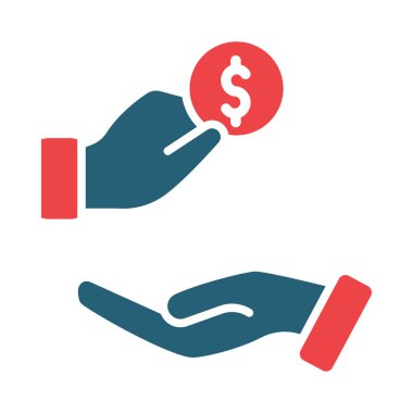 Kişisel ve ticari kullanım için Charity Vector Glyph İki Renk Simgesi