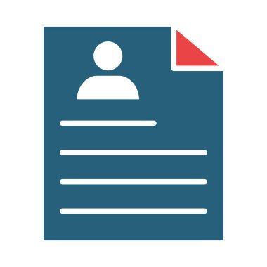 Resume Vector Glyph Two Color Icon For Personal And Commercial Use