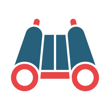 Kişisel ve Ticari Kullanım İçin Dürbün Vektör Sembolü İki Renk Simgesi