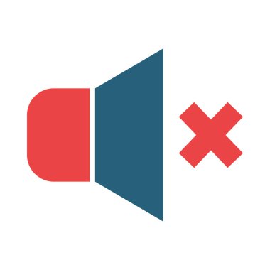 Kişisel ve ticari kullanım için Dilsiz Vektör Kabartma İki Renk Simgesi