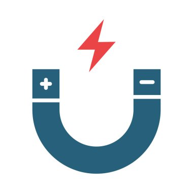 Kişisel ve ticari kullanım için mıknatıs vektörü sembolü iki renk simgesi