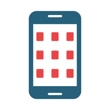 Kişisel ve ticari kullanım için Uygulama Vektörü Kabartma İki Renk Simgesi