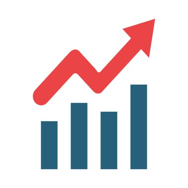 Ekonomi Vektörü Kabartması Kişisel ve Ticari Kullanım İçin İki Renk Simgesi