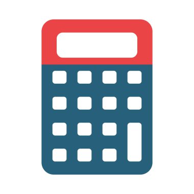 Kişisel ve Ticari Kullanım İçin Hesaplayıcı Vektör Sembolü İki Renk Simgesi