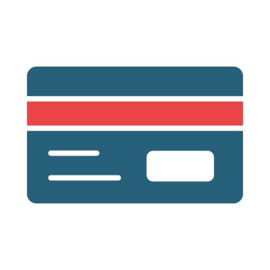 Kişisel ve Ticari Kullanım İçin Kredi Kartı Vektör Sembolü İki Renk Simgesi
