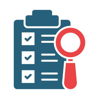 Kişisel ve ticari kullanım için Denetim Vektörü Kabartma İki Renk Simgesi