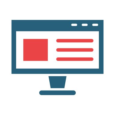 Kişisel ve Ticari Kullanım İçin Tarayıcı Vektör Sembolü İki Renk Simgesi