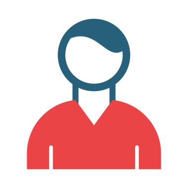 Kişisel ve ticari kullanım için Kullanıcı Vektörü Sembolü İki Renk Simgesi