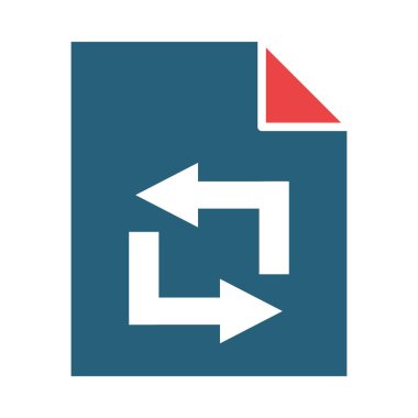 Kişisel ve Ticari Kullanım İçin Veri Eşzamanlama Vektörü İki Renk Simgesi