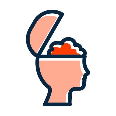 Kişisel ve ticari kullanım için Koyu Renk Simgeleri Doldurulmuş Açık Zihin Vektörü Kalın Çizgisi