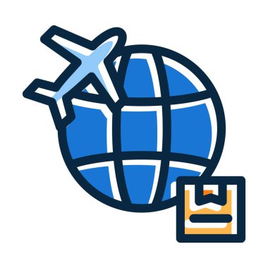 Kişisel ve Ticari Kullanım İçin Koyu Renk Simgeleri Doldurulmuş Taşıyıcı Kalın Çizgisi