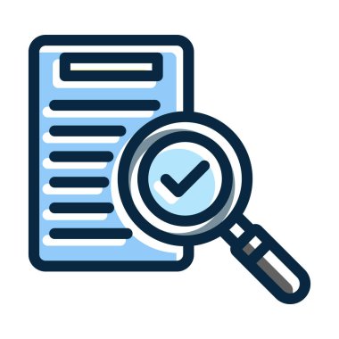 Kişisel ve Ticari Kullanım İçin Koyu Renk Simgeleri Doldurulmuş Kalın Çizgi Doğrulama Vektörü