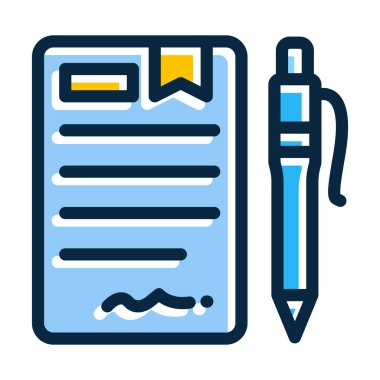 Anlaşmanın Kalın Çizgisi Kişisel ve Ticari Kullanım İçin Koyu Renk Simgeleri Dolduruldu