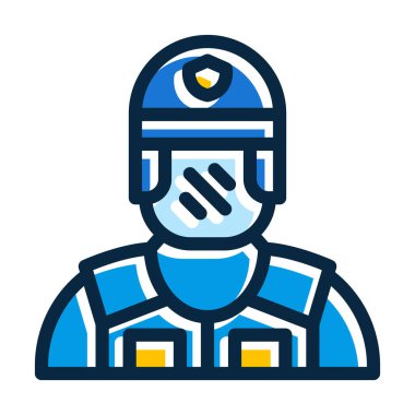 Çevik Kuvvet Vekil Hattı Koyu Renkli Simgeler Kişisel ve Ticari Kullanım İçin Dolduruldu