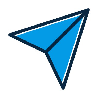 Kişisel ve Ticari Kullanım İçin Koyu Renk Simgelerini Doldurulmuş Seyrüsefer Vektörü Kalın Çizgisi