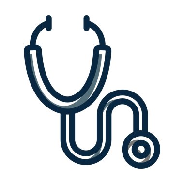 Tıbbi Vektör Kalın Çizgisi Kişisel ve Ticari Kullanım İçin Koyu Renk Simgeleri Dolduruldu