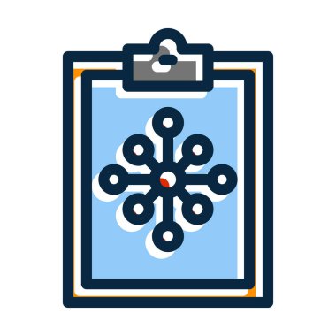 Kişisel ve Ticari Kullanım İçin Koyu Renk Simgelerini Doldurulmuş Pano Vektör Kalın Çizgisi