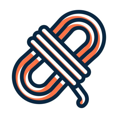 İp Vektörü Kalın Çizgisi Kişisel ve Ticari Kullanım İçin Koyu Renk Simgeleri Dolduruldu