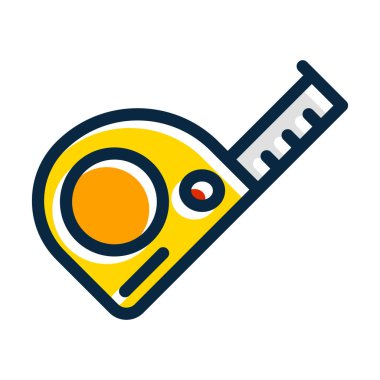 Kişisel ve Ticari Kullanım İçin Koyu Renk Simgeleri Doldurulmuş Flexometer Vektör Kalın Çizgisi