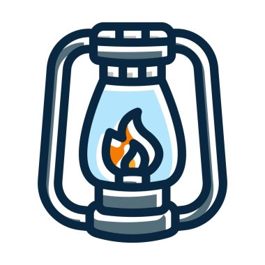 Fener Vektör Kalın Çizgisi Kişisel ve Ticari Kullanım İçin Koyu Renk Simgeleri Dolduruldu