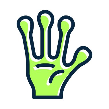 Uzaylı Eli Kalın Çizgisi Kişisel ve Ticari Kullanım İçin Koyu Renk Simgeleri Dolduruldu