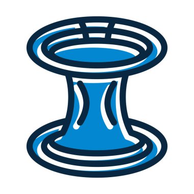 Solucan deliği Vektör Kalın Çizgisi Koyu Renk Simgeleri Kişisel ve Ticari Kullanım İçin Simgeler