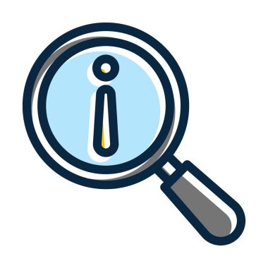 Kişisel ve Ticari Kullanım İçin Koyu Renk Simgelerini Doldurulmuş Bilgi Vektörü Kalın Çizgisi