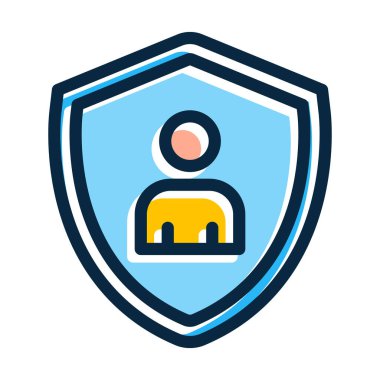 Kişisel ve Ticari Kullanım İçin Koyu Renk Simgelerini Doldurulmuş Sözde Vektör Kalın Çizgisi