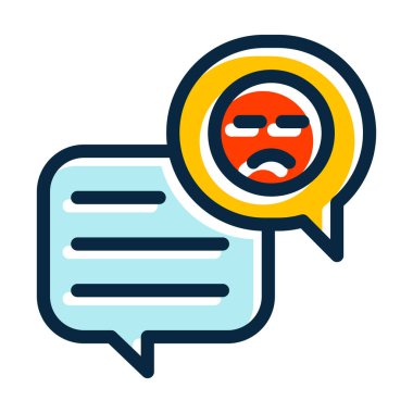 Kişisel ve Ticari Kullanım İçin Koyu Renk Simgeleri Doldurulmuş Şikayet Vektör Kalın Çizgisi