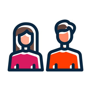 Kişisel ve ticari kullanım için Koyu Renk Simgelerini Doldurulmuş Çift Kalın Çizgisi