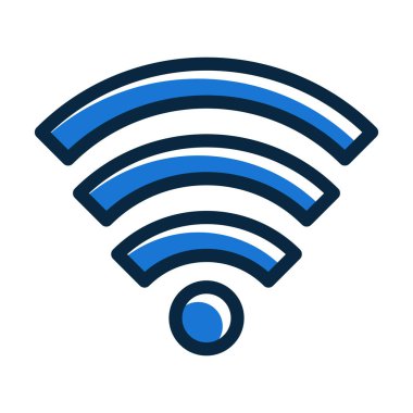 Kişisel ve ticari kullanım için Koyu Renk Simgesi Doldurulmuş İnternet Bağlantı Vektörü Kalın Çizgisi