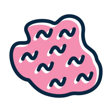 Sakız Vektörü Kalın Çizgisi Kişisel ve Ticari Kullanım İçin Renk Simgesi Dolduruldu