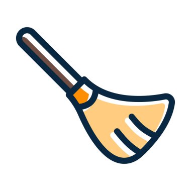 Kişisel ve ticari kullanım için Renk Simgesi Doldurulmuş Süpürge Vektörü Kalın Çizgisi