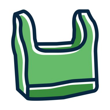 Kişisel ve ticari kullanım için Renk Simgesi Doldurulmuş Torba Vektörü Kalın Çizgisi