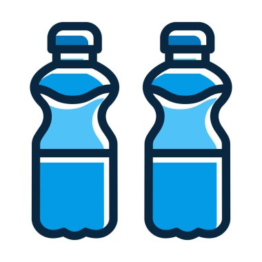 Şişe Kalın Çizgisi Kişisel ve Ticari Kullanım için Renk Simgesi Dolduruldu