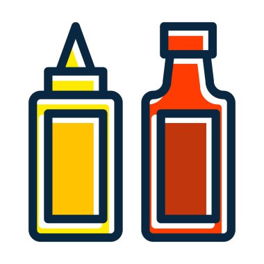 Koşullar Vektör Kalın Çizgisi Kişisel ve Ticari Kullanım için Renk Simgesi Dolduruldu