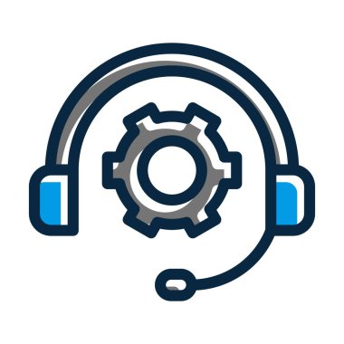 Kişisel ve Ticari Kullanım İçin Koyu Renk Simgelerini Doldurulmuş Vektör Kalın Çizgisini Destekle