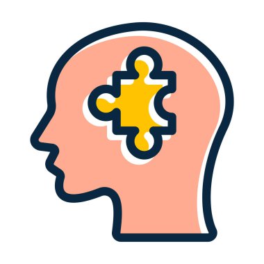 Kişisel ve Ticari Kullanım İçin Koyu Renk Simgeleri Doldurulmuş Davranış Becerileri Kalın Çizgisi