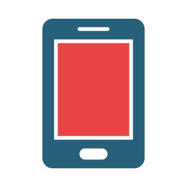 Kişisel ve ticari kullanım için Mobil Vektör Kabartma İki Renk Simgesi