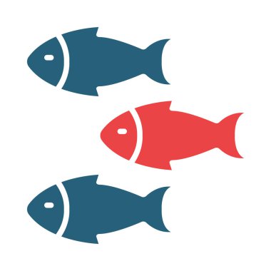 Kişisel ve Ticari Kullanım İçin İki Renk Simgesi Balıkçı Vektörü