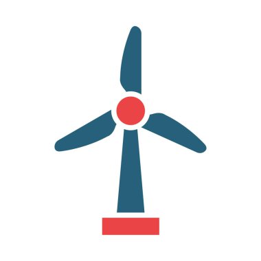 Türbin Vektör Sembolü Kişisel ve Ticari Kullanım İçin İki Renk Simgesi